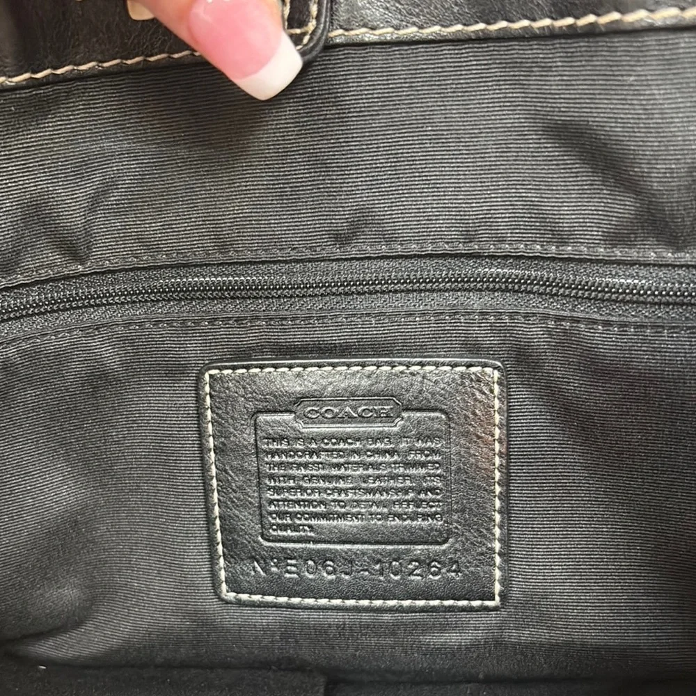 COACH Vintage Hampton Python Stripe Shoulder Tote Handbag Purse RARE